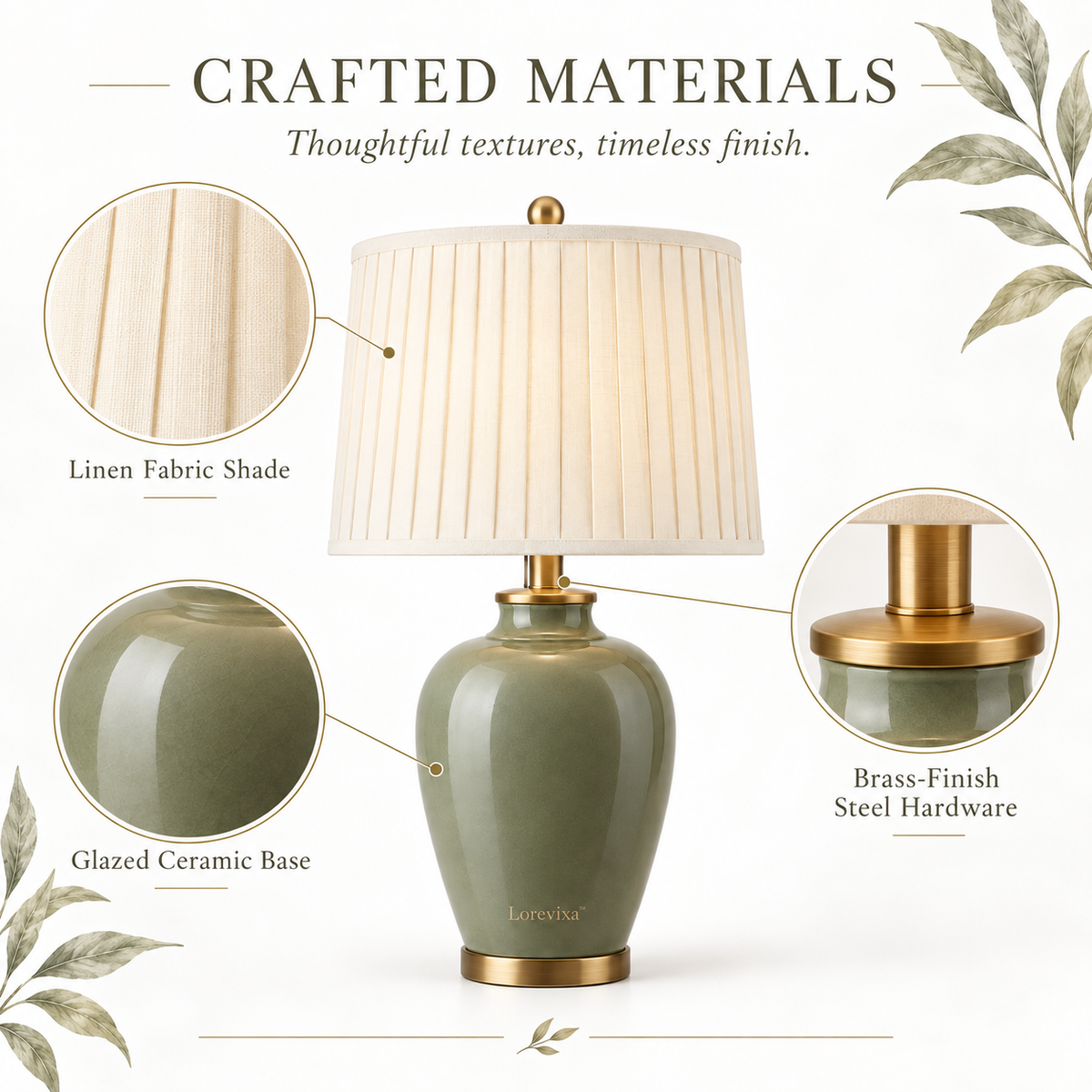 Kelmarixa™ Sage Harbor Ceramic Table Lamp