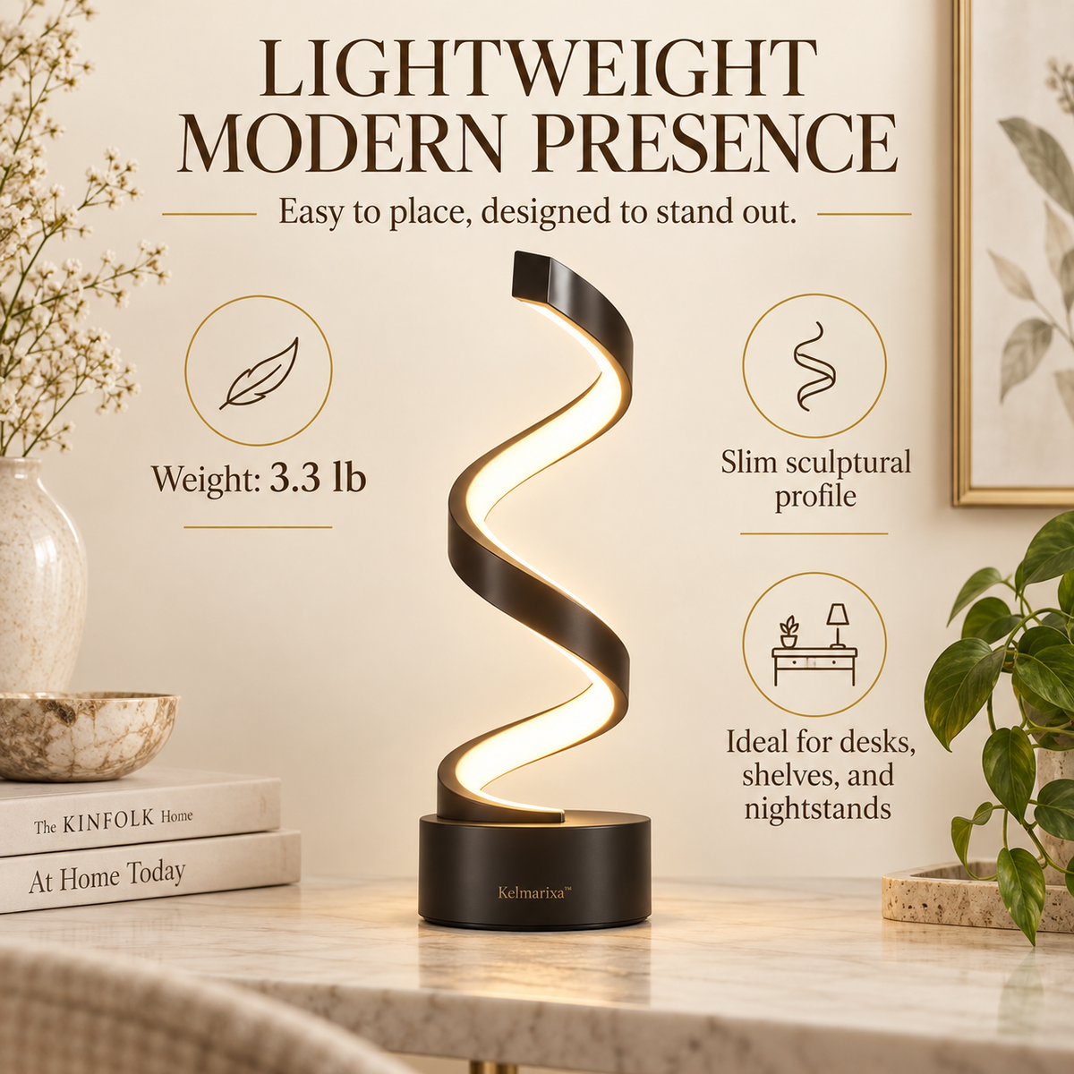 Kelmarixa™ Flux Spiral LED Accent Lamp