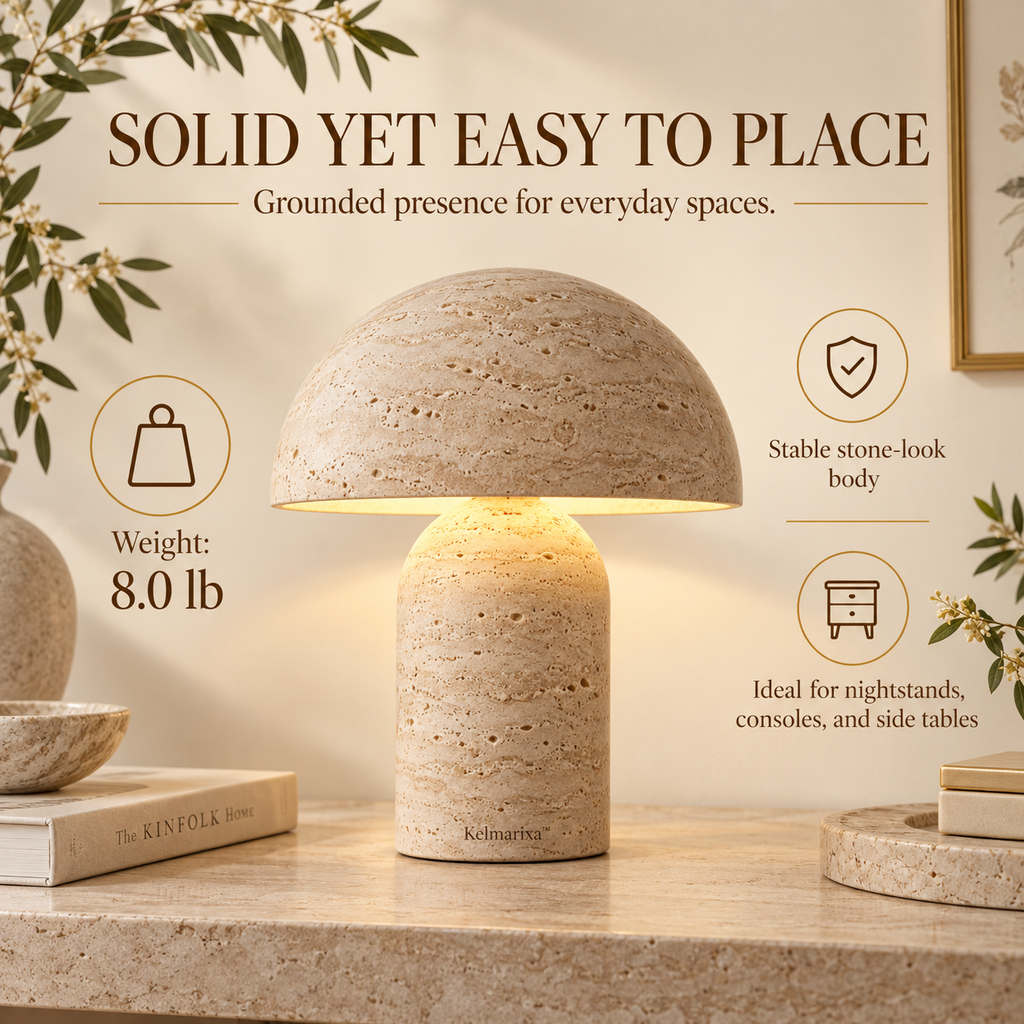 Kelmarixa™ Dune Stone Mushroom Table Lamp