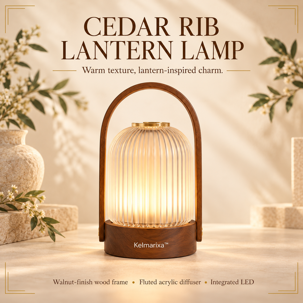 Kelmarixa™ Cedar Rib Lantern Lamp