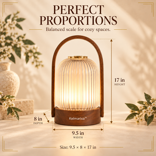 Kelmarixa™ Cedar Rib Lantern Lamp