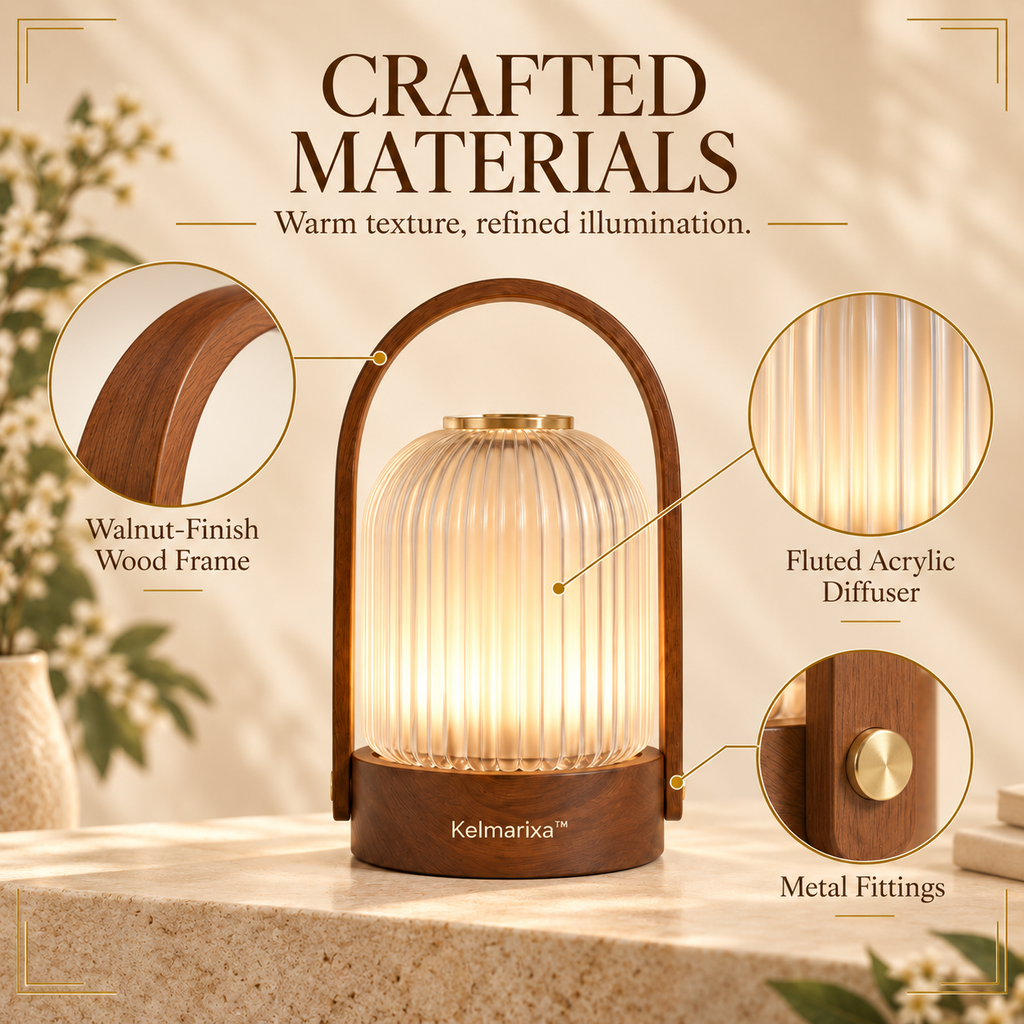 Kelmarixa™ Cedar Rib Lantern Lamp