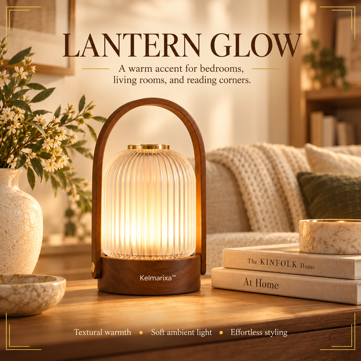Kelmarixa™ Cedar Rib Lantern Lamp