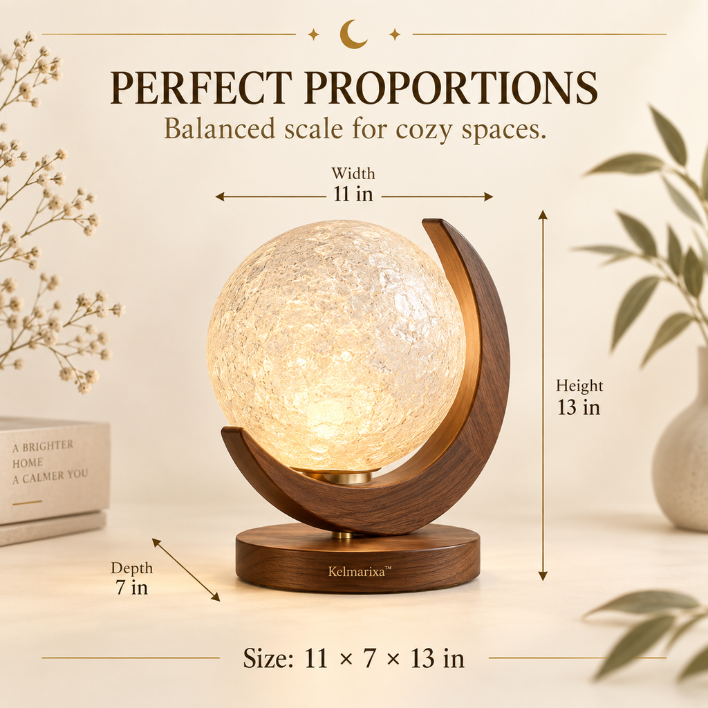 Kelmarixa™ Lunar Cradle Glass Accent Lamp