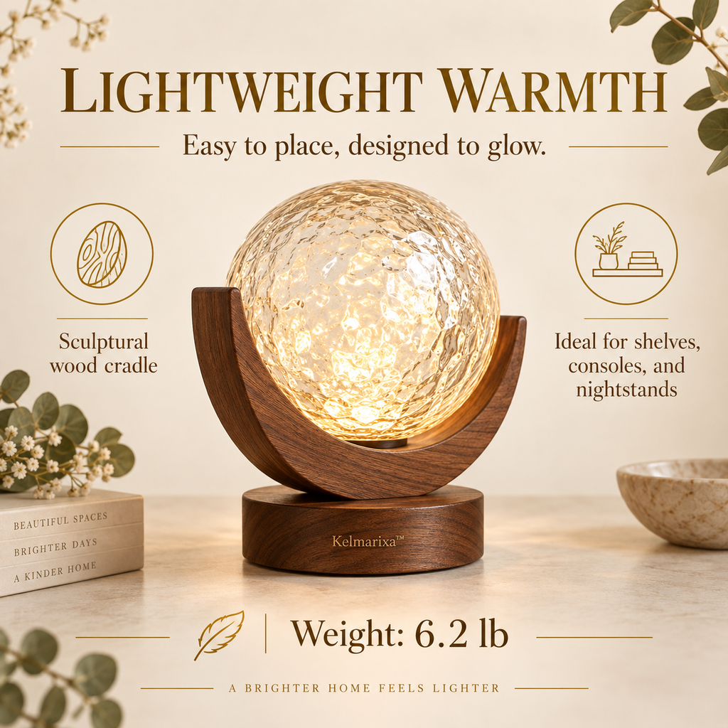 Kelmarixa™ Lunar Cradle Glass Accent Lamp