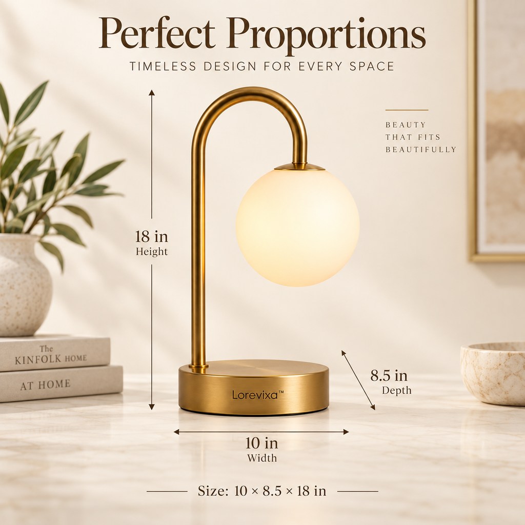 Kelmarixa™ Arc Pearl Globe Table Lamp