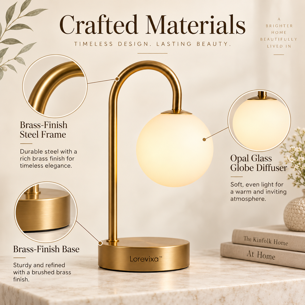 Kelmarixa™ Arc Pearl Globe Table Lamp