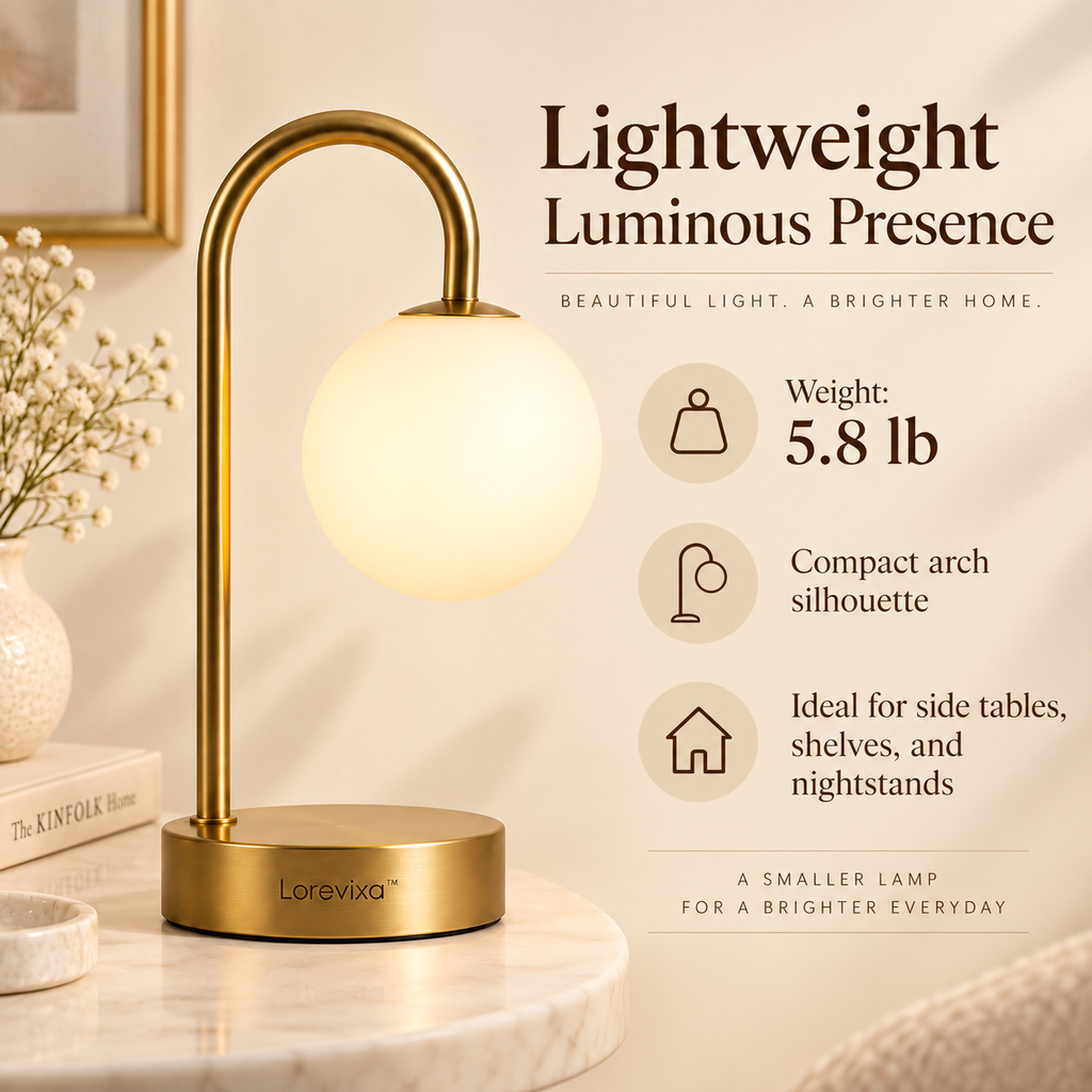 Kelmarixa™ Arc Pearl Globe Table Lamp