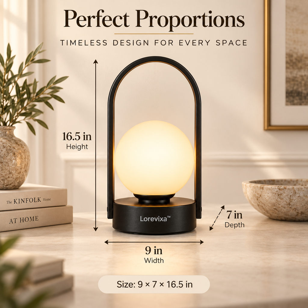Kelmarixa™ Noir Halo Globe Lantern Lamp
